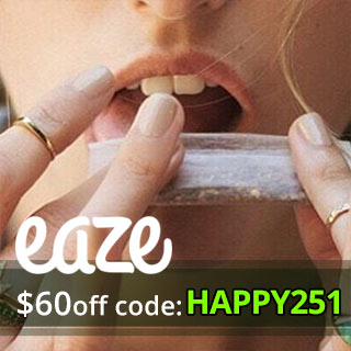 Use our Eaze Up Promo Codes 2017 and get $60 off you marijuana order!